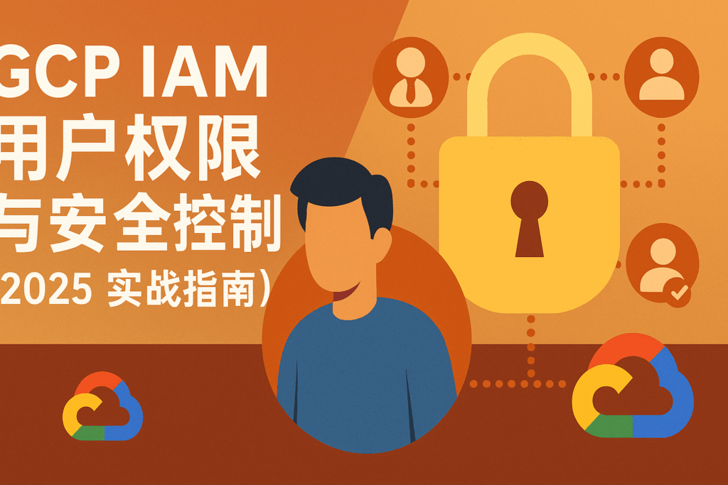 GCP IAM 用户权限与安全控制封面图,展示身份验证与访问控制架构。