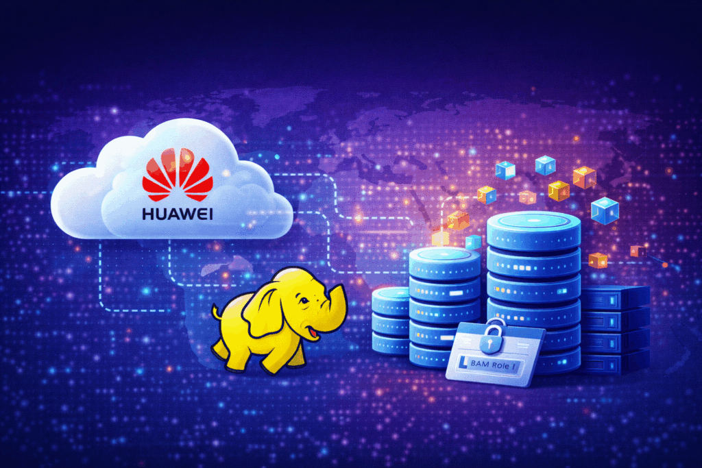 华为云国际 MapReduce 大数据处理封面图,展示基于华为云国际环境进行分布式计算、离线数据处理与大规模数据分析的典型应用场景